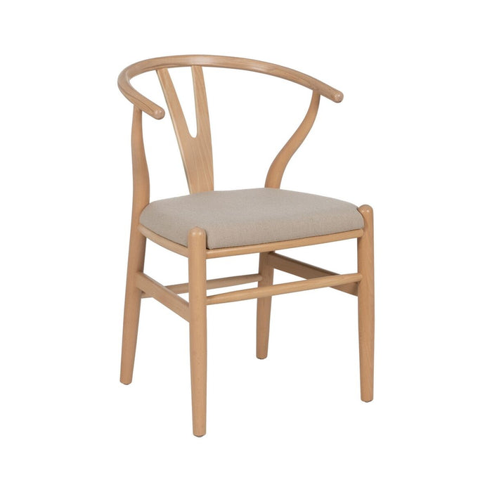 Dining Chair Beige Natural 53 x 55 x 80 cm