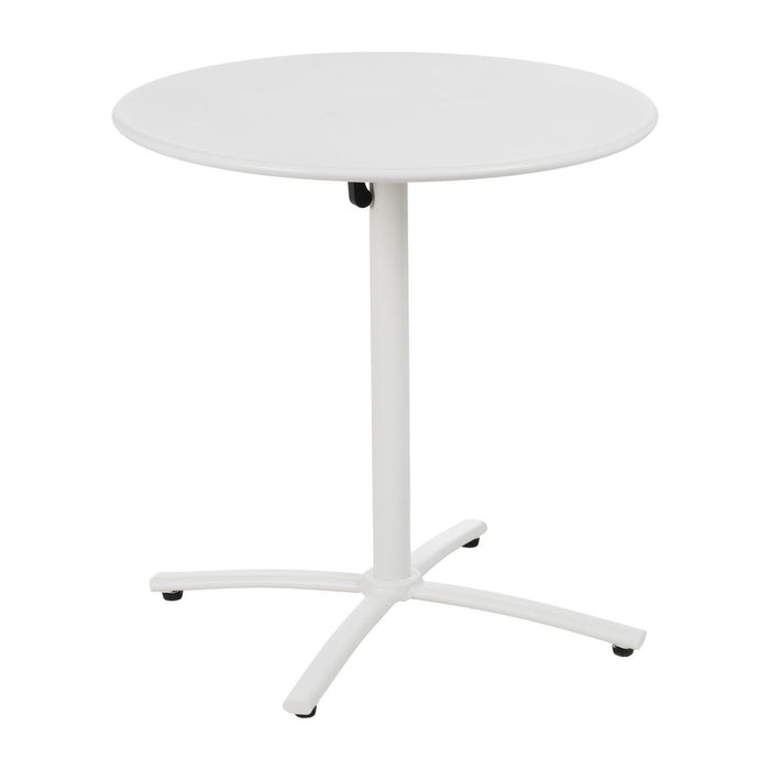 Folding Side Table White 70 x 70 x 72 cm