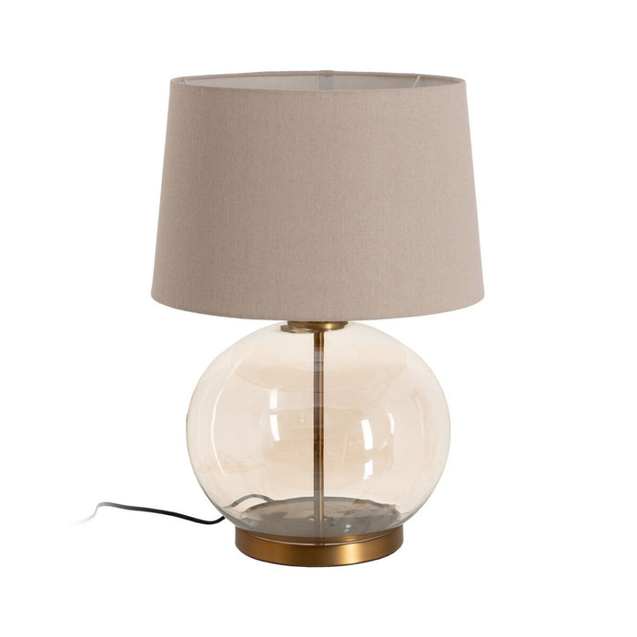 Desk lamp Golden Linen Metal Crystal 60 W 220-240 V 40,5 x 40,5 x 57 cm