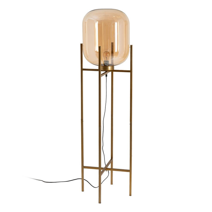 Floor Lamp Golden Metal Crystal 40 W 220-240 V 39 x 39 x 143 cm