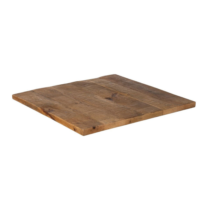 Table top Squared Beige Mango wood 70 x 70 x 3 cm