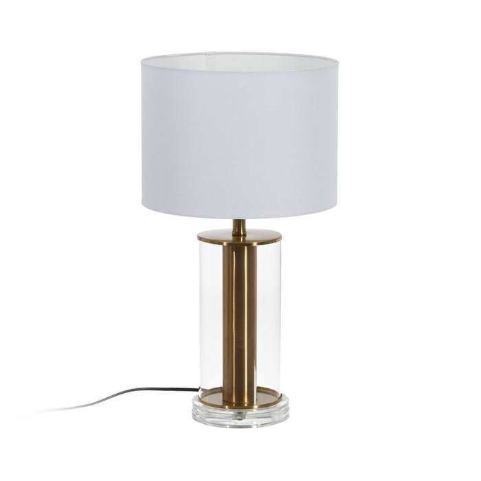 Desk lamp White Golden Crystal Iron 40 W 28 x 28 x 51 cm