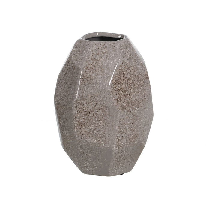 Vase Grey Ceramic 23 x 23 x 35 cm