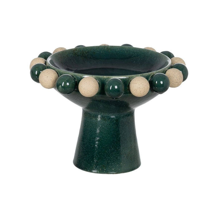 Centerpiece White Green Ceramic