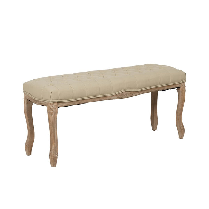 Bench Beige Rubber wood 110 x 47 x 36 cm