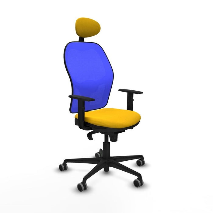 Office Chair with Headrest Piqueras y Crespo 1D036G1 Yellow