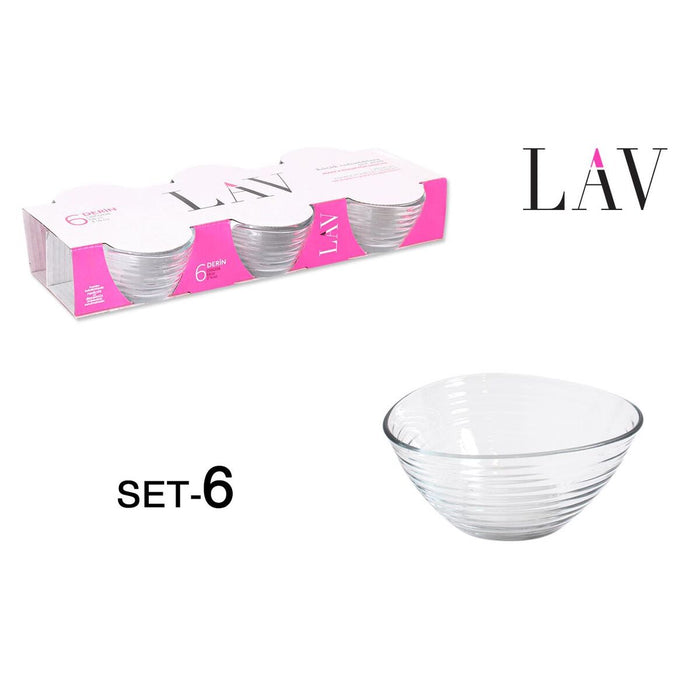 Set of bowls LAV Derin Crystal (6 uds)