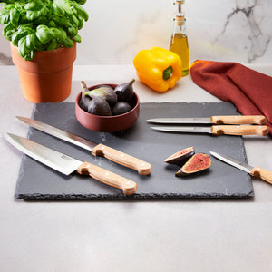 Knife for Chops Richardson Sheffield Artisan Black Wood Metal Stainless steel 11 cm (6 Units)