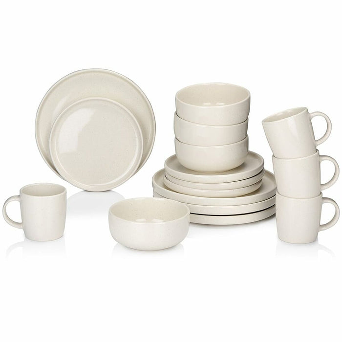 Tableware Alpina Cream Ceramic 16 Pieces (4 Units)