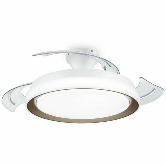 Ceiling Fan with Light Philips 929004081801 White Golden Metal