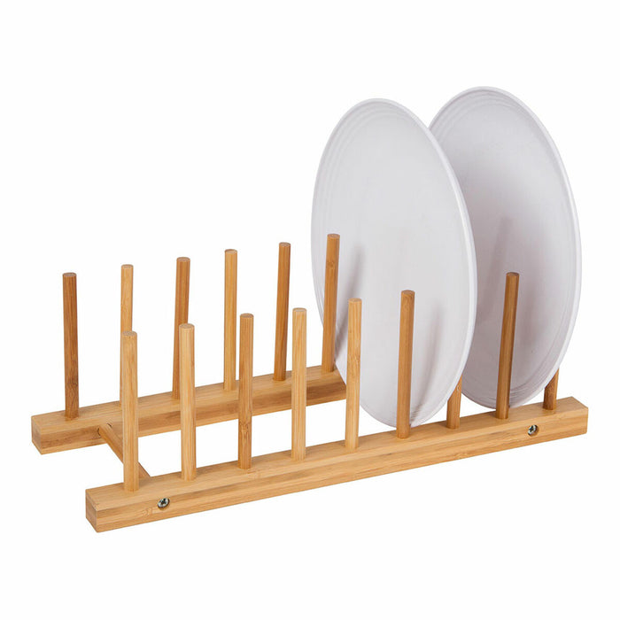 Plate Rack Natural Bamboo 34 x 12,5 x 12 cm