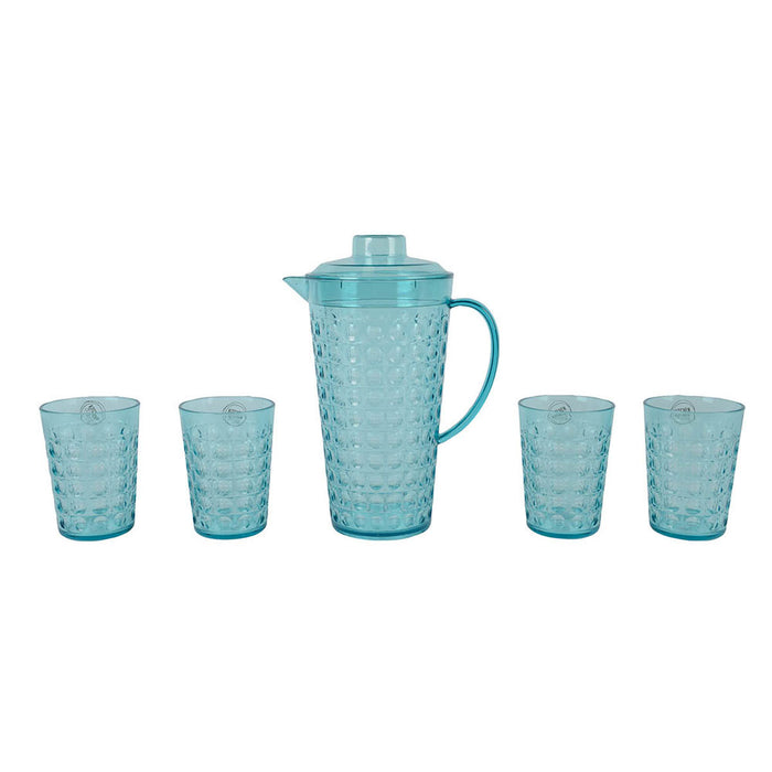 Jug and glasses set Lifetime Blue Plastic 5 Pieces