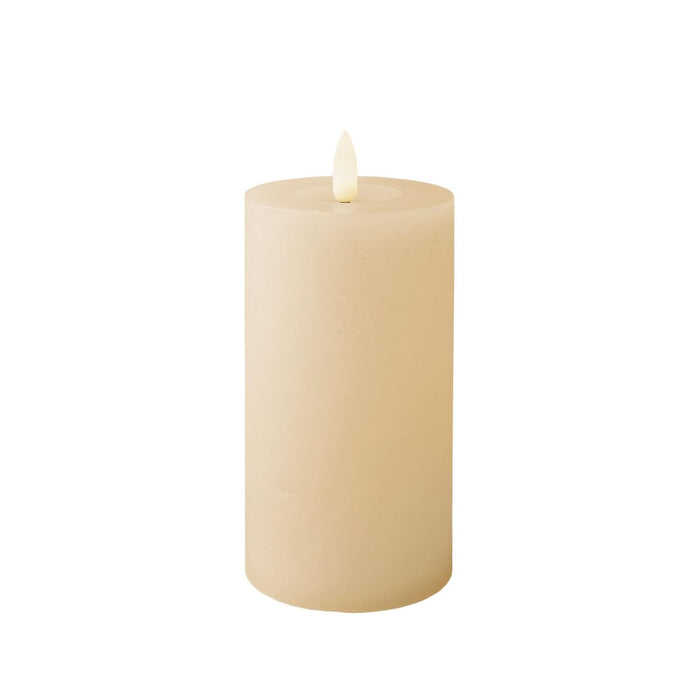 LED Candle Lumineo Beige Cream Ø 7 x 15 cm (AAA)