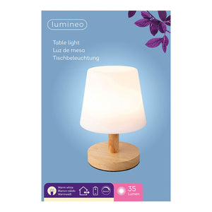 LED Table Lamp Lumineo 894386 Metal 22 cm Rechargeable