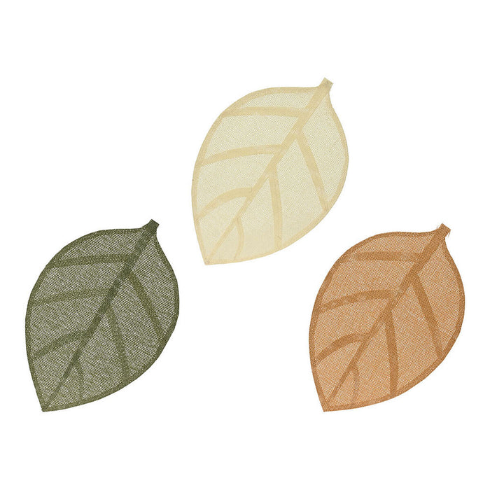 Table Mat EDM Natural Fibre 30 x 46,5 cm Leaf of a plant