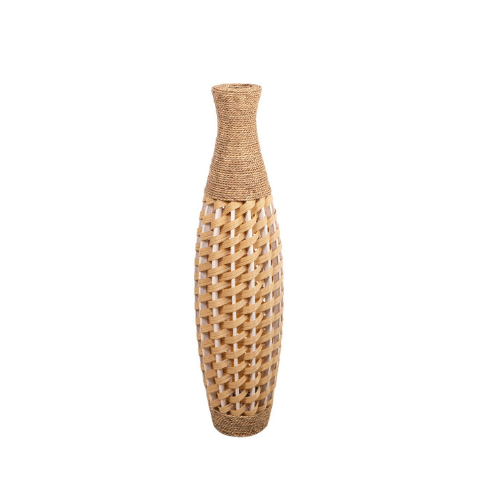 Floor vase Alexandra House Living Brown PVC Natural Fibre 28 x 100 x 28 cm