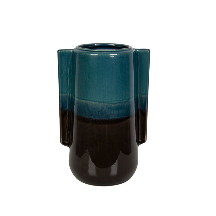 Vase Romimex Blue/Black Ceramic 23 x 35 x 23 cm