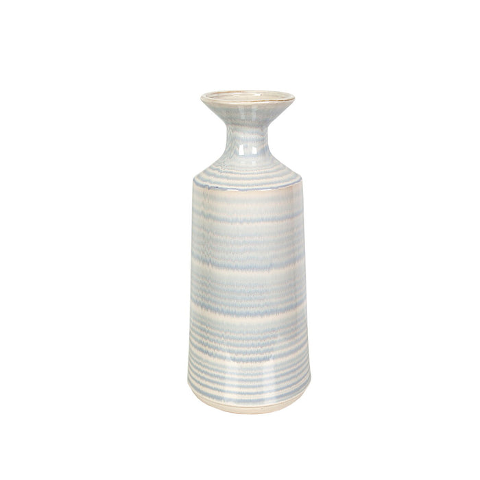 Vase Romimex Blue White Ceramic 21 x 50 x 21 cm