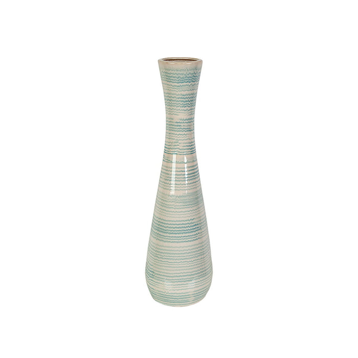 Vase Romimex Blue White Ceramic 20 x 69 x 20 cm