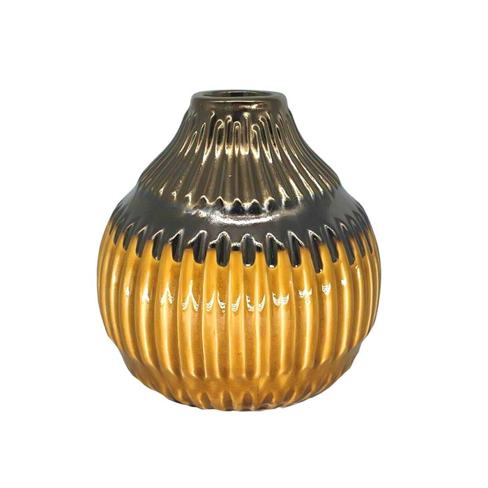 Vase Romimex Mustard Ceramic Spherical 21 x 21 x 21 cm