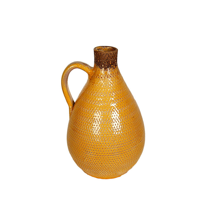 Vase Romimex Mustard Ceramic 20 x 30 x 20 cm With handle