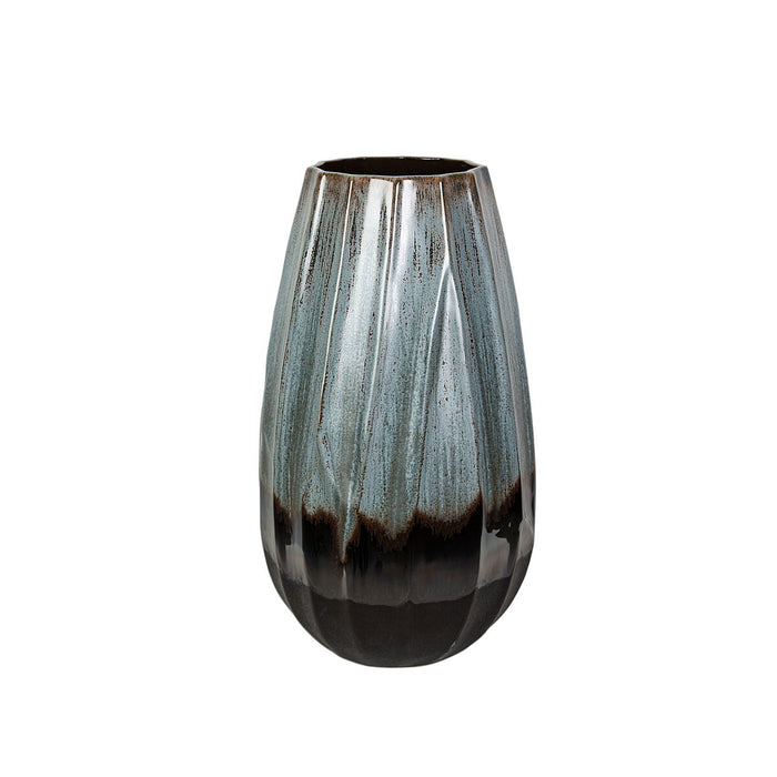Vase Romimex Blue Black Blue/Black Ceramic 28 x 44 x 28 cm