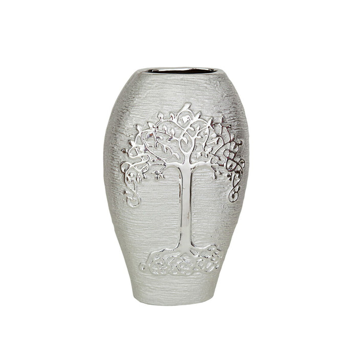 Vase Romimex Silver Porcelain 20 x 32 x 11 cm