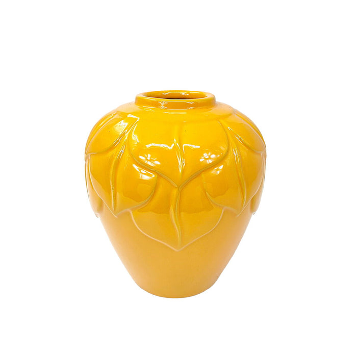 Vase Romimex Mustard Ceramic 18 x 20 x 18 cm
