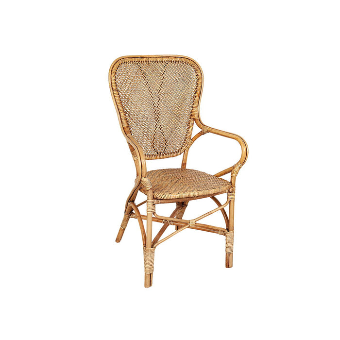 Armchair Romimex Natural Rattan 56 x 104 x 57 cm