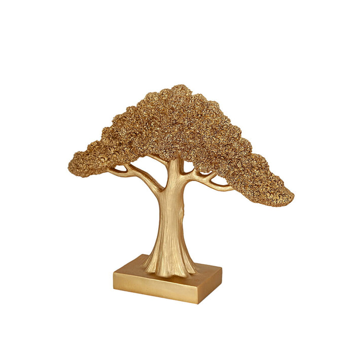 Sculpture Romimex Golden Tree 34 x 28 x 10 cm