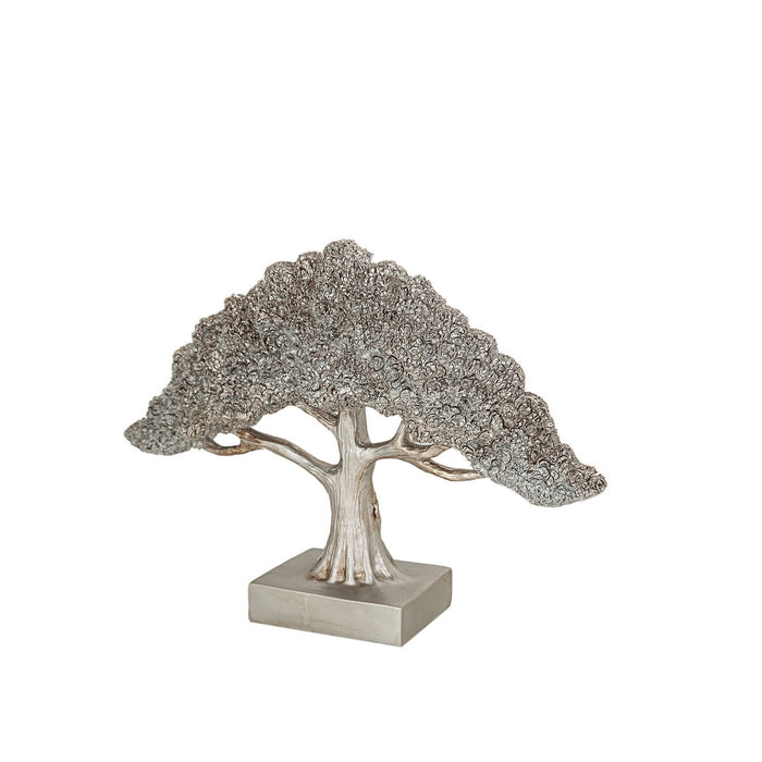 Sculpture Romimex Silver Tree 31 x 22 x 8 cm