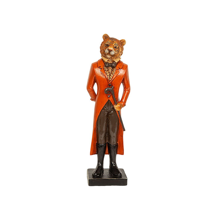 Decorative Figure Romimex Red Resin Tiger Suit 9 x 31 x 8 cm