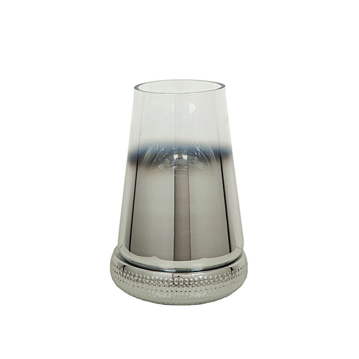 Vase Romimex Transparent Silver Glass 17 x 27 x 17 cm