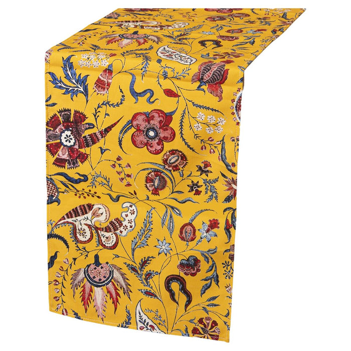 Table Runner Alexandra House Living Yellow Textile 33 x 180 x 1 cm Rectangular