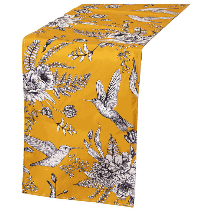 Table Runner Alexandra House Living Yellow Textile 33 x 180 x 1 cm Rectangular