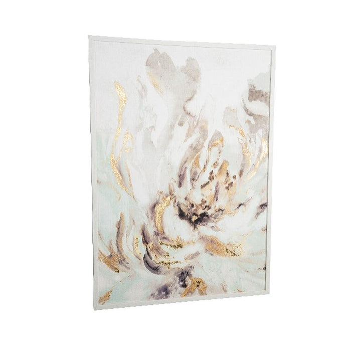 Canvas Romimex polystyrene MDF Wood Flower 50 x 70 x 3 cm