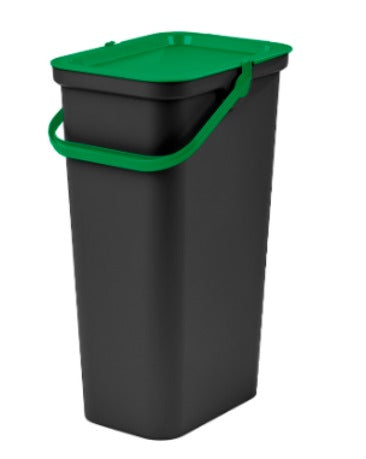 Recycling Waste Bin Tontarelli Moda Black Green 24 L