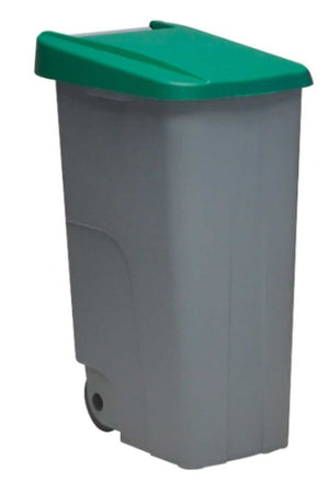 Dustbin with Wheels Denox Green 85 L 58 x 41 x 76 cm