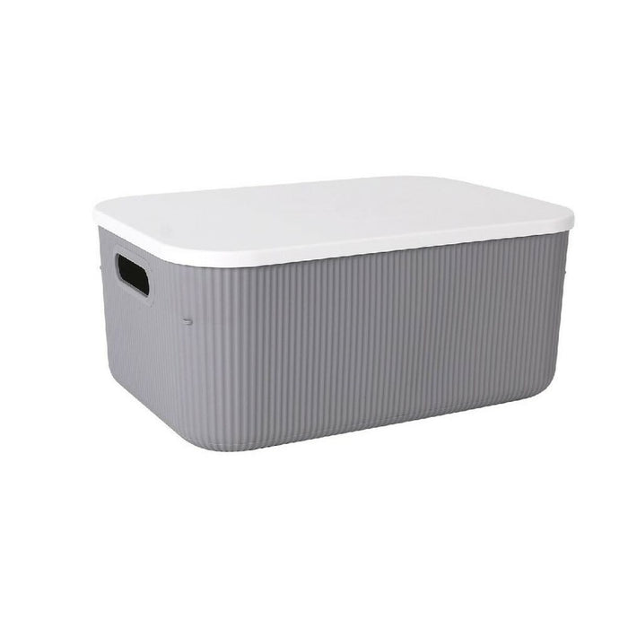 Storage boxes Lova Grey Plastic With lid 37,4 x 26,1 x 16,4 cm