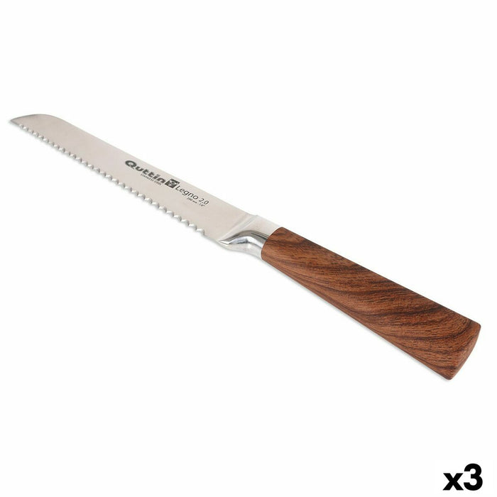 Bread Knife Quttin Legno 2.0 Wood 3 Units 20 cm