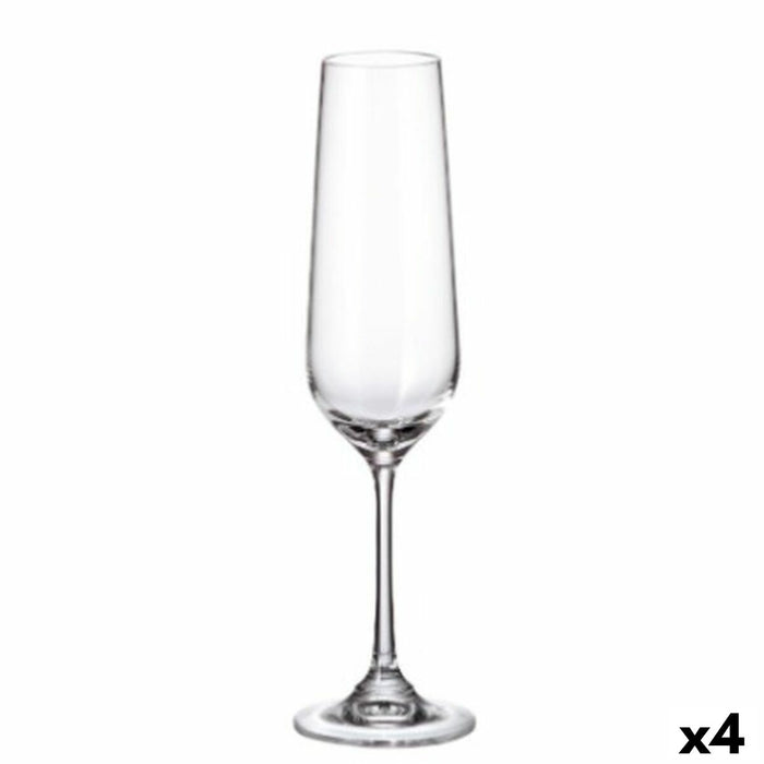 Champagne glass Bohemia Crystal Sira 200 ml champagne 6 Pieces (6 Units) (4 Units)