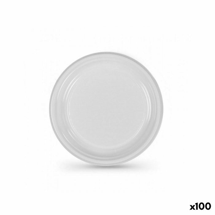 Set of reusable plates Algon White Plastic 25 x 25 x 2 cm (6 Units)