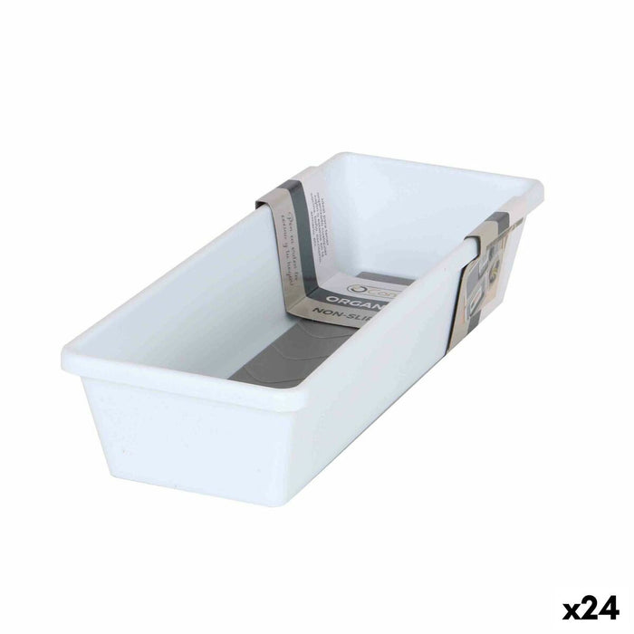 Drawer Organizer Confortime White 24,5 x 9,5 x 5 cm Non-slip base (24 Units)