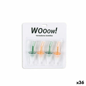 Pouring Stopper Set Plastic 4 Pieces 2,9 x 9 cm (36 Units)