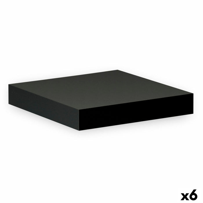 Shelve Confortime Black MDF Wood 23,5 x 23,5 x 3,8 cm (6 Units)