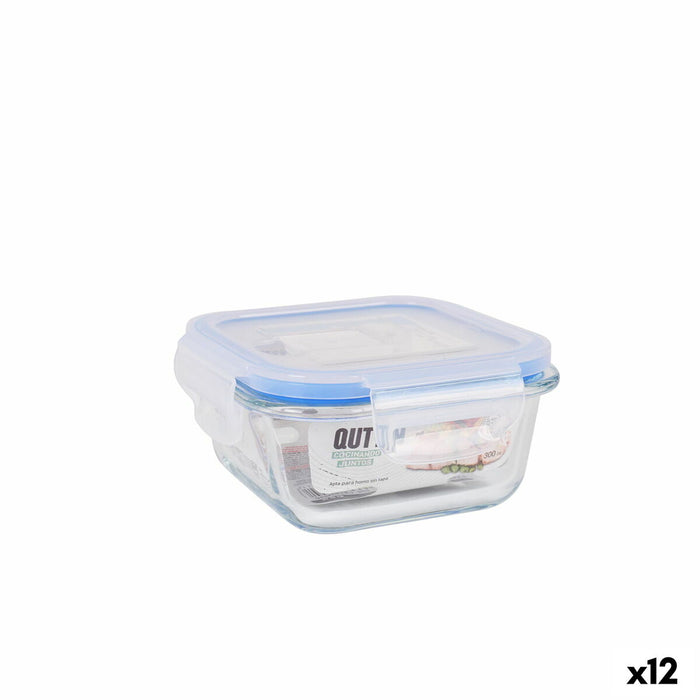 Hermetic Lunch Box Quttin Squared 300 ml (12 Units)