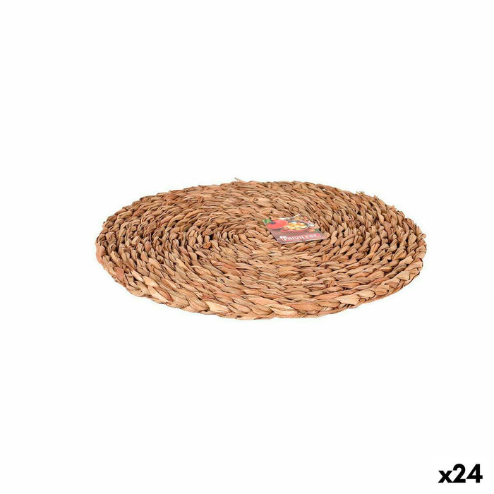 Table Mat Privilege Brown Ø 30 cm wicker (24 Units)