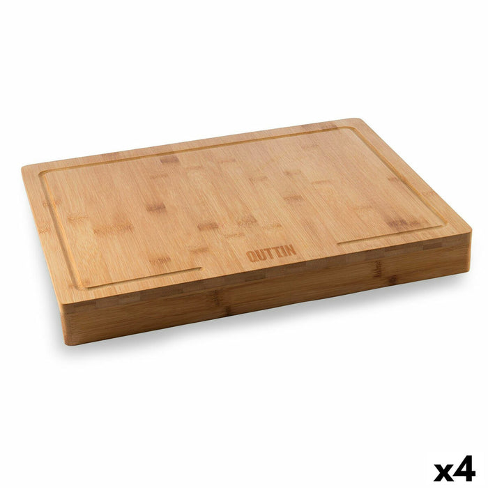 Cutting board Quttin Bamboo 45 x 35 x 1,2 cm (4 Units)