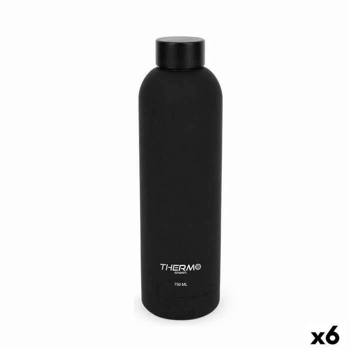 Thermal Bottle ThermoSport Soft Touch Black 750 ml (6 Units)