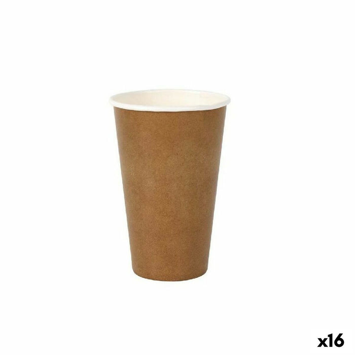 Set of glasses Algon Disposable kraft paper 15 Pieces 450 ml (16 Units)